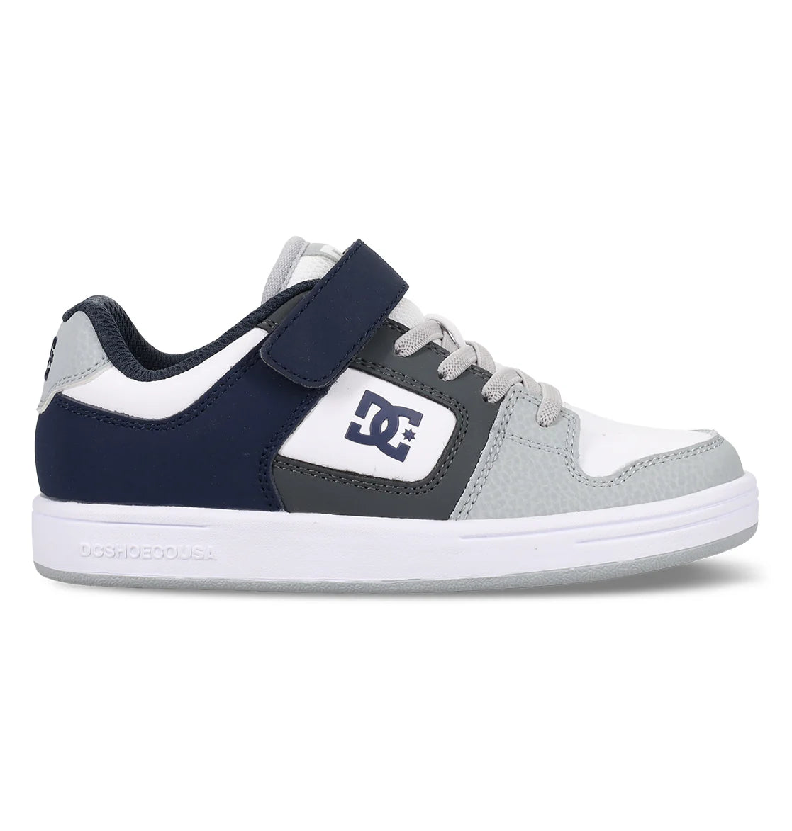 DC Kid's Manteca 4 V Shoes- Grey/Navy/White