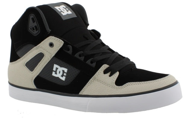 DC Men's Pure High-Top WC Shoes - Black/White Monogram
