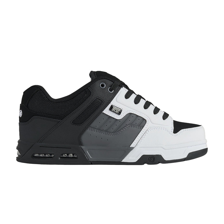 DVS DVS Men's Enduro Heir Skate Shoe - White Black Grey Leather White Black Grey Leather 9 Mens Skate Shoes 6 to 18