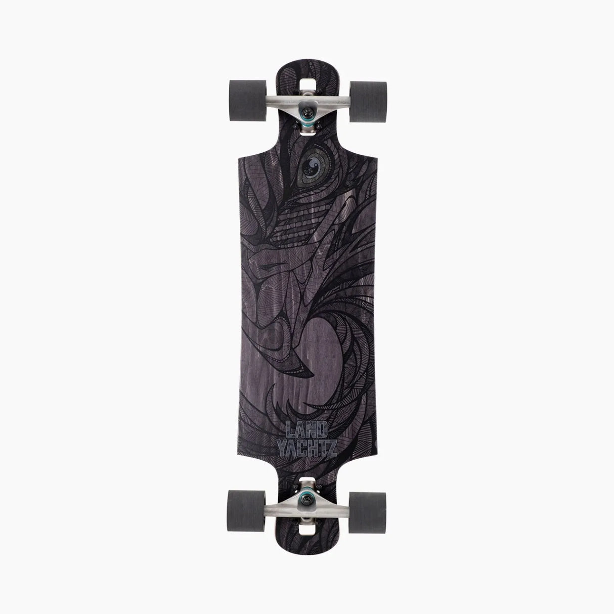 Landyachtz Landyachtz Drop Hammer - Black Eagle -w/PB180mm Trucks Multi 38 Longboard Complete - Drop Through Trucks
