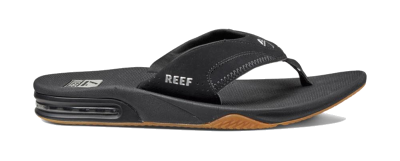 Reef Reef Men's Fanning Sandal - Black/Silver Black/Silver 9 Mens Sandals Flip Flop 5 to 11