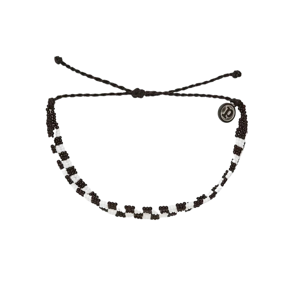 Bracelet à carreaux en perles de rocaille tissées Pura Vida