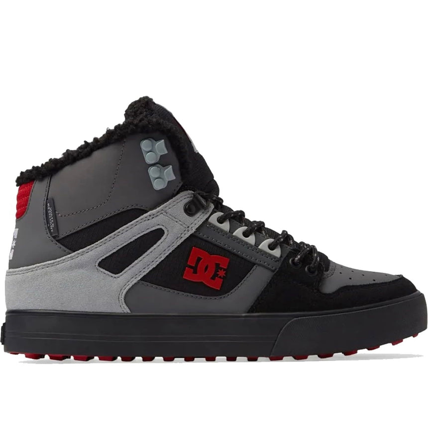 DC Men's Pure High-Top WC Winter Shoes - Grey/Black/Red