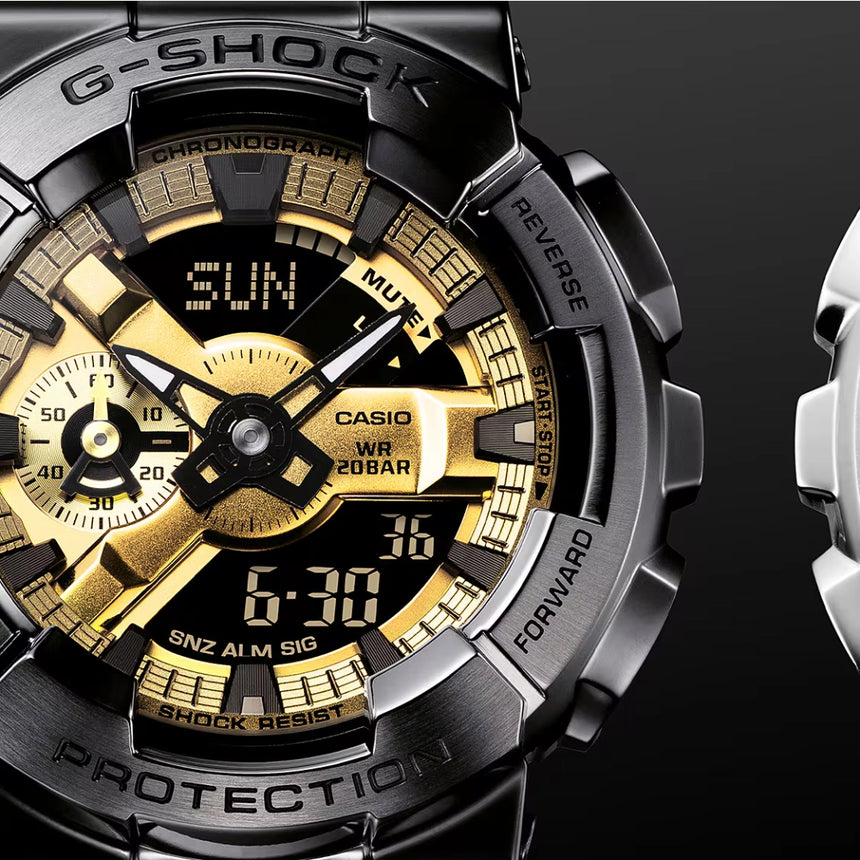 G Shock G-Shock GM-110BD-1A9 Watch Watch Mens Analog Metal Band