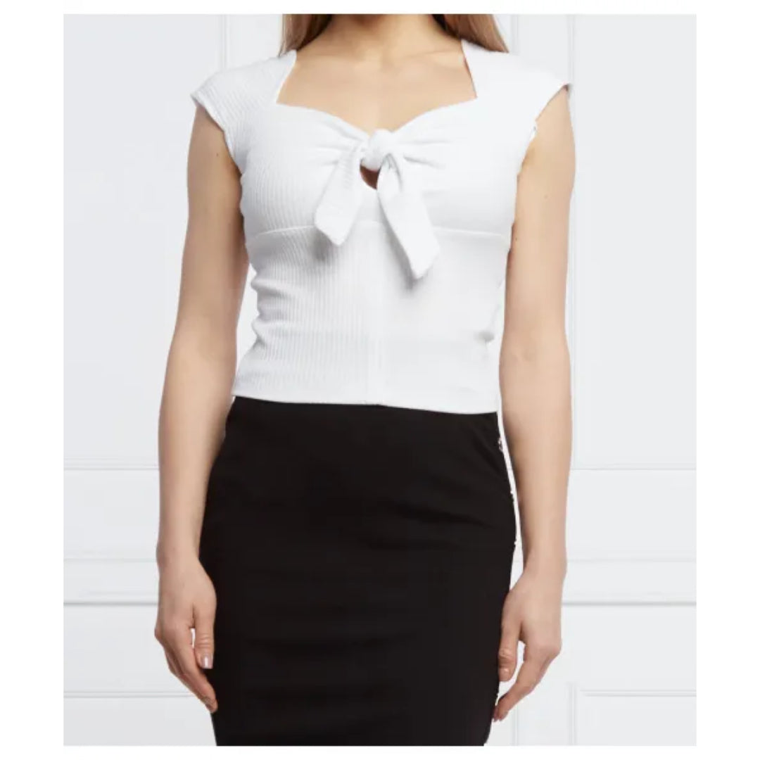 Guess Guess SL Valeriana Top White S Womens T-Shirts
