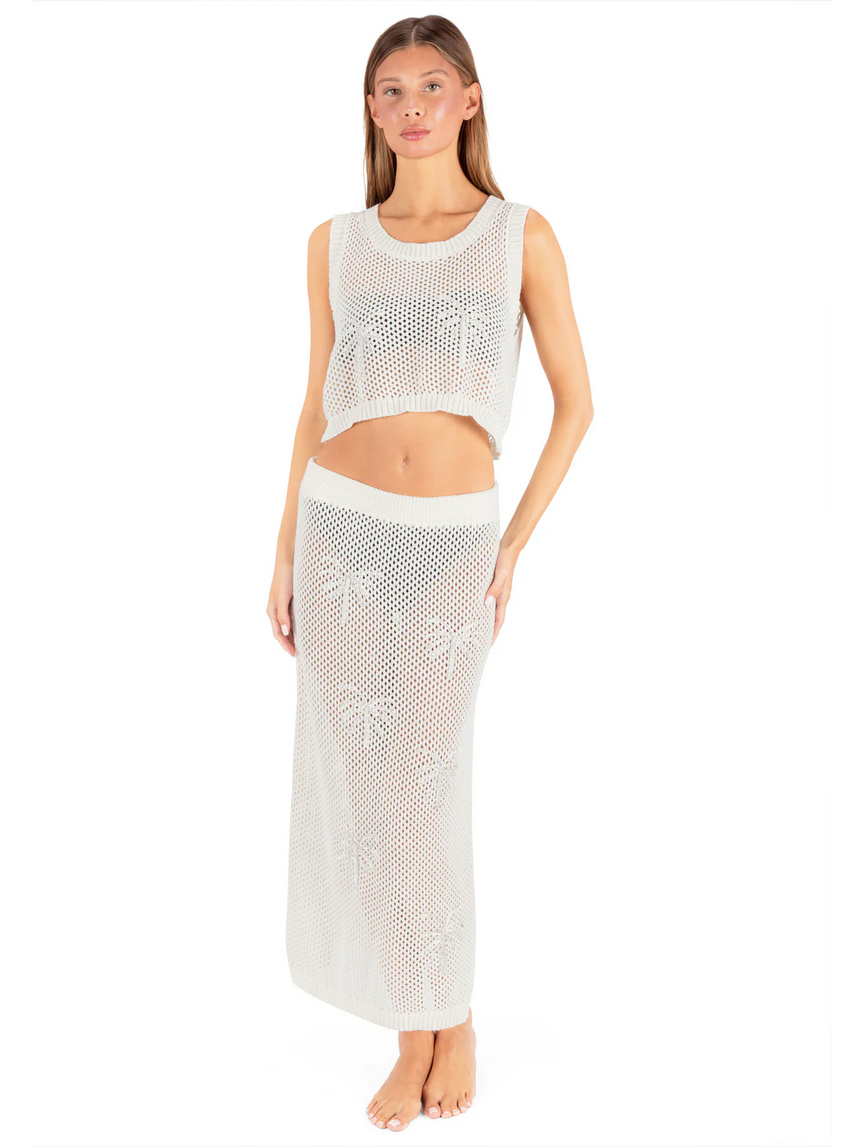 Hurley Hurley Women's Embroidered Crochet Skirt Black S Womens Fabric Skirts