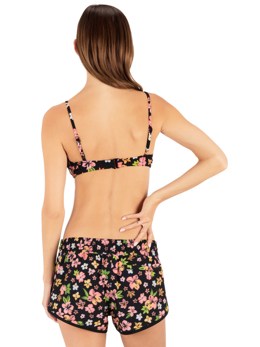 Hurley Hurley Women's Hibiscus Dream Phantom 2.5" Boardshorts - Black Floral Black Floral S Womens Board shorts