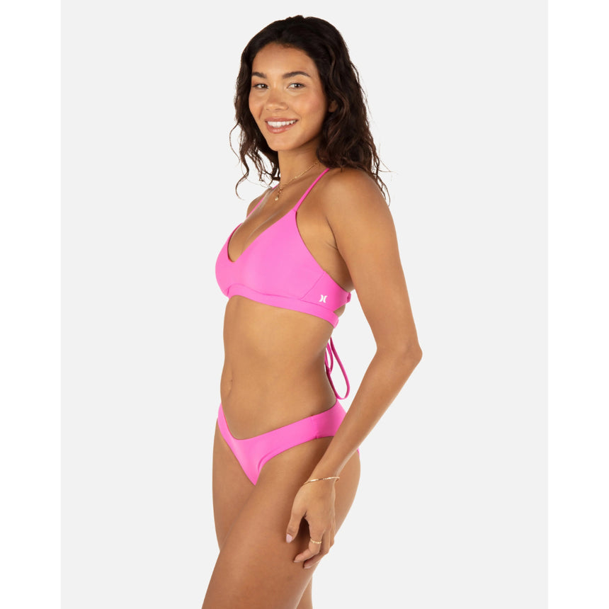 Hurley Hurley Women's Solid Adjustable Top Black S Womens Bikini Tops