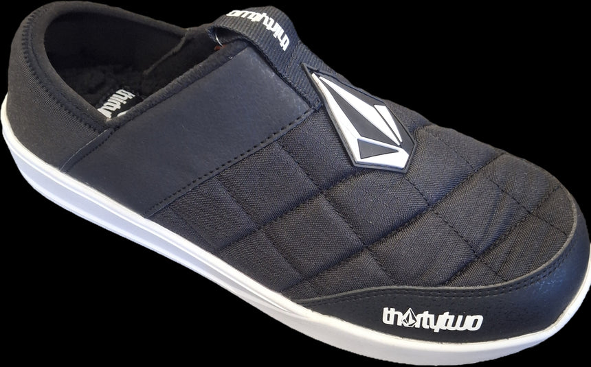 32 Boots Thirty Two Mens The Lounger Volcom '25 - Black Black 10 Mens Slip On Shoes 6 to 18