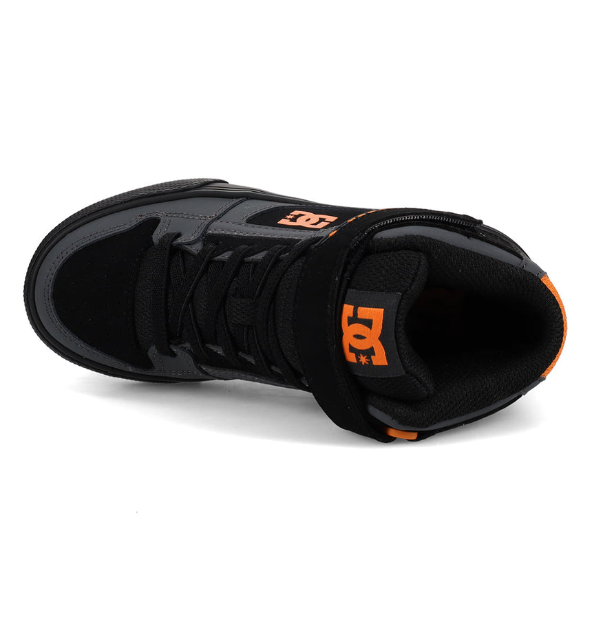 Zapatillas DC Youth Pure High Top EV - Gris/Negro/Naranja
