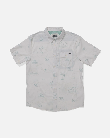 Salty Crew Salty Crew Men's Flagship UV Button Up White M Mens Button Up Short Sleeve Shirts