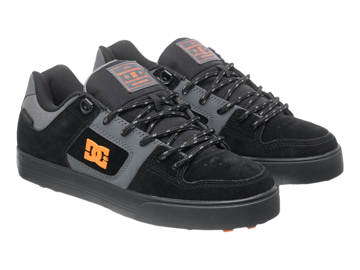 DC Pure Wintered Shoes - Grey.Black/Orange