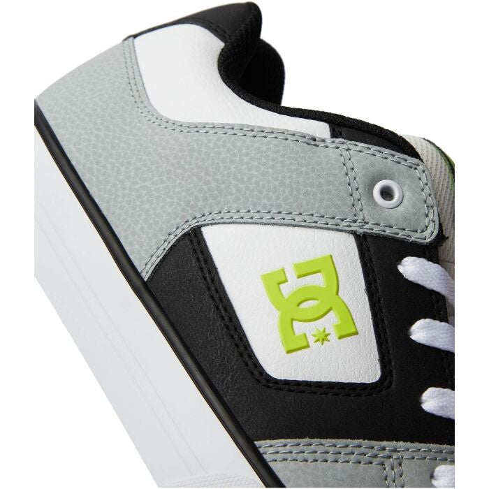 DC Men's Pure Skate Shoes - White/Lime