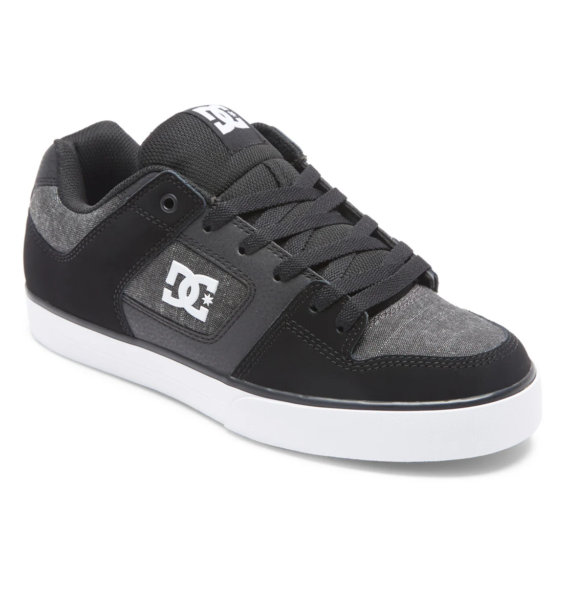 DC Men's Pure Skate Shoes - Black/Dark Slate