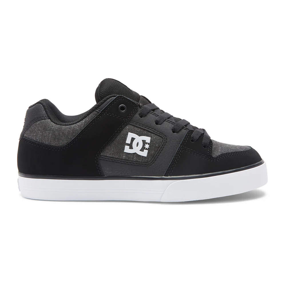 DC Men's Pure Skate Shoes - Black/Dark Slate
