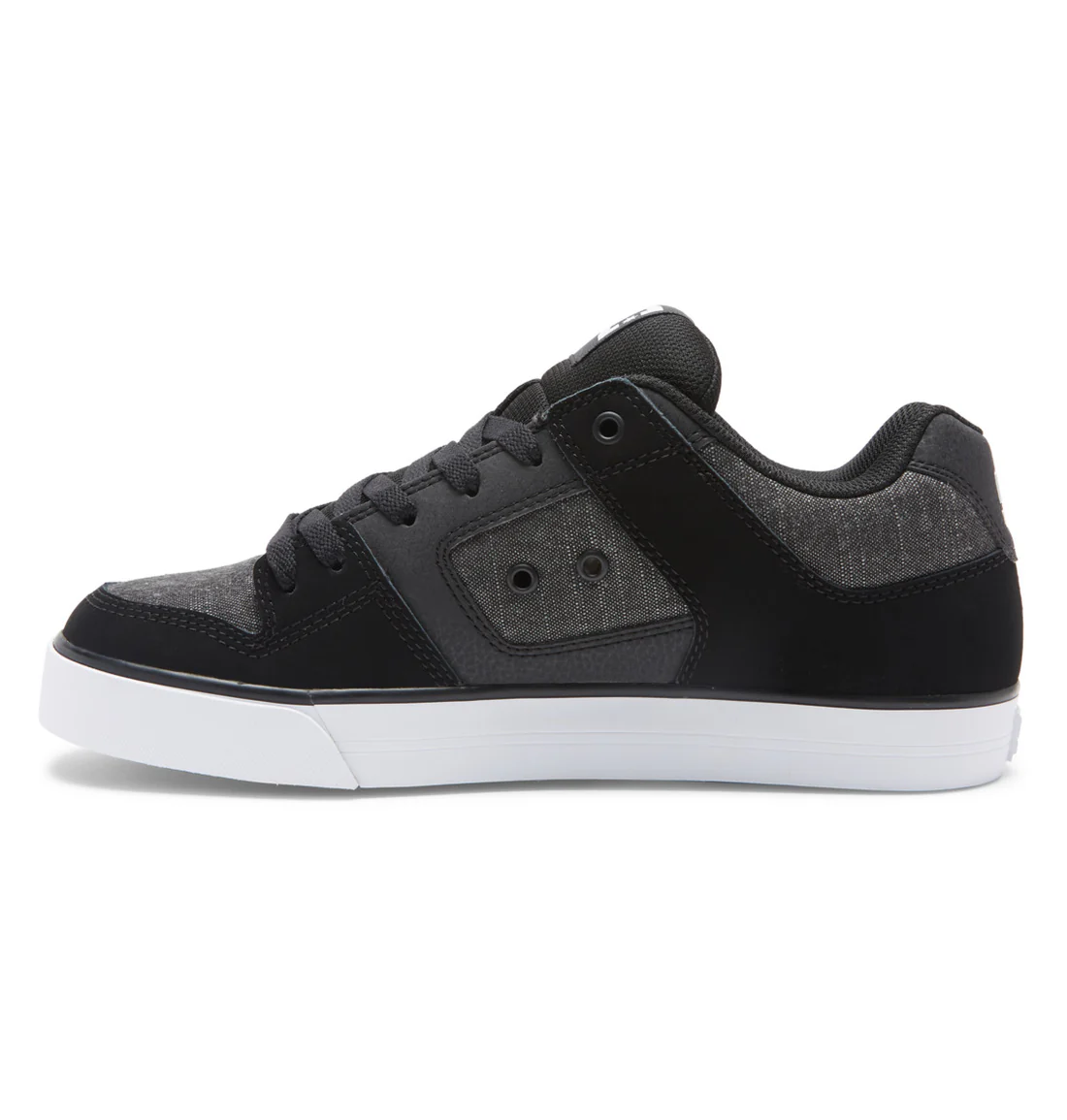 DC Men's Pure Skate Shoes - Black/Dark Slate