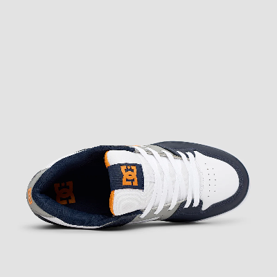 DC Men's Pure Skate Shoes -White/Grey/Blue