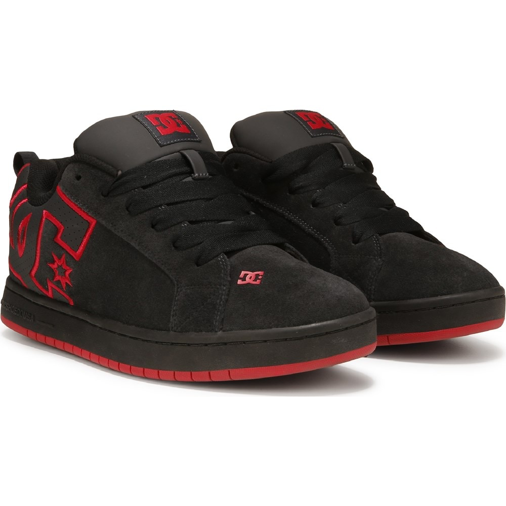 Chaussures DC Court Graffik SE pour homme - Gris foncé/Rouge-T
