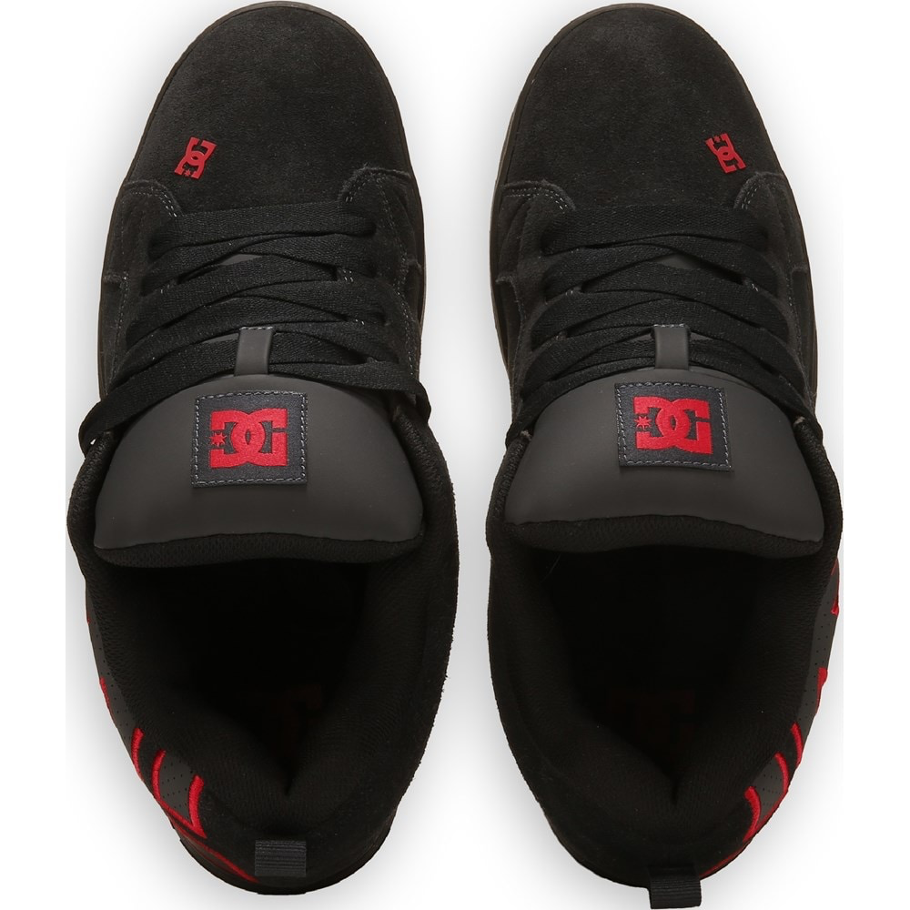 Chaussures DC Court Graffik SE pour homme - Gris foncé/Rouge-T