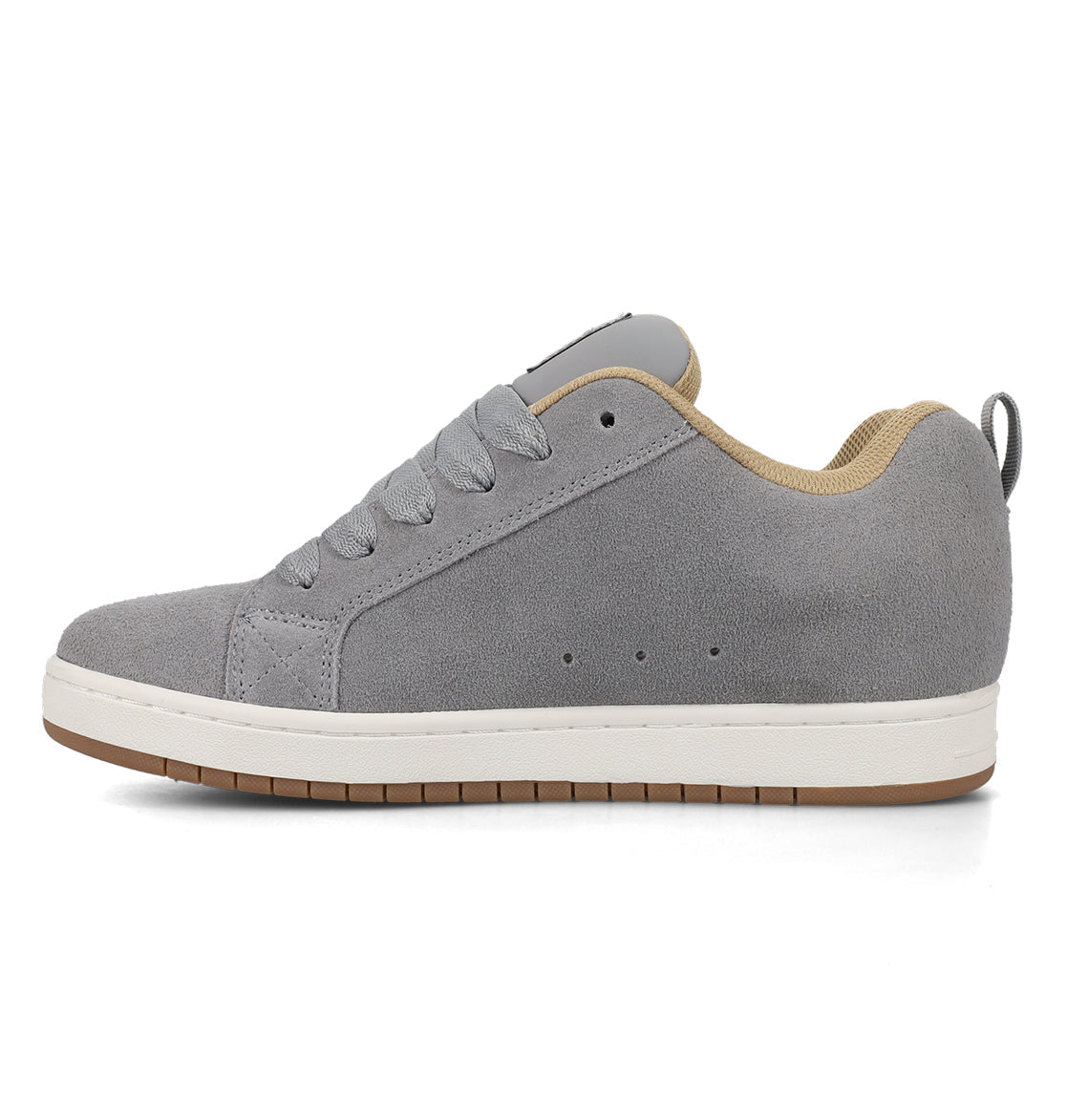 DC Men's Court Graffik SE Shoes- Light Grey/Tan/Gum