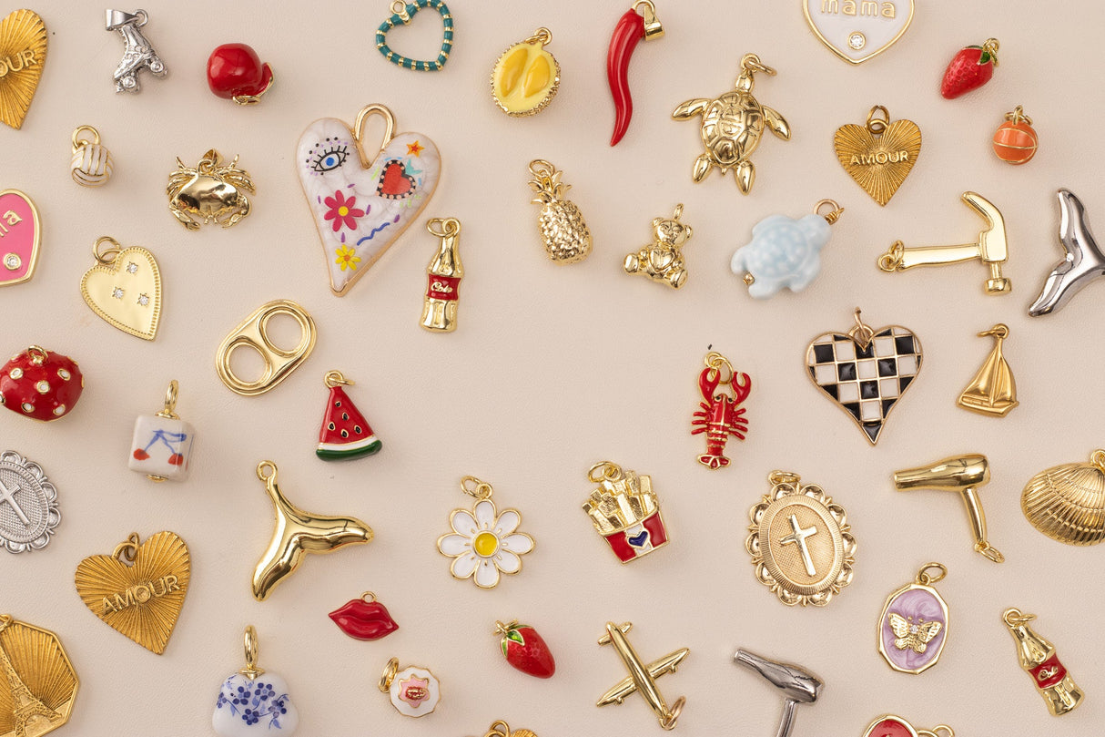 Pura Vida Enamel Stripe Bar GD Charm Bracelet