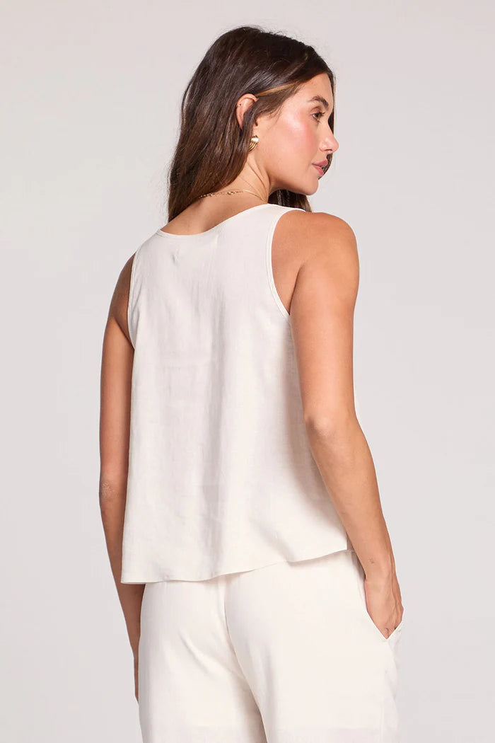 Saltwater Luxe Saltwater Luxe Women's Woven A-Line Tank - Ecru Ecru S Womens Tank Tops