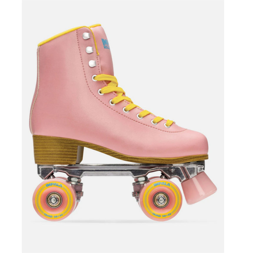 Impala Roller Skates Impala Quad Roller Skates Skates - Pink/Yellow Pink/Yellow 5 Roller Quad Skates