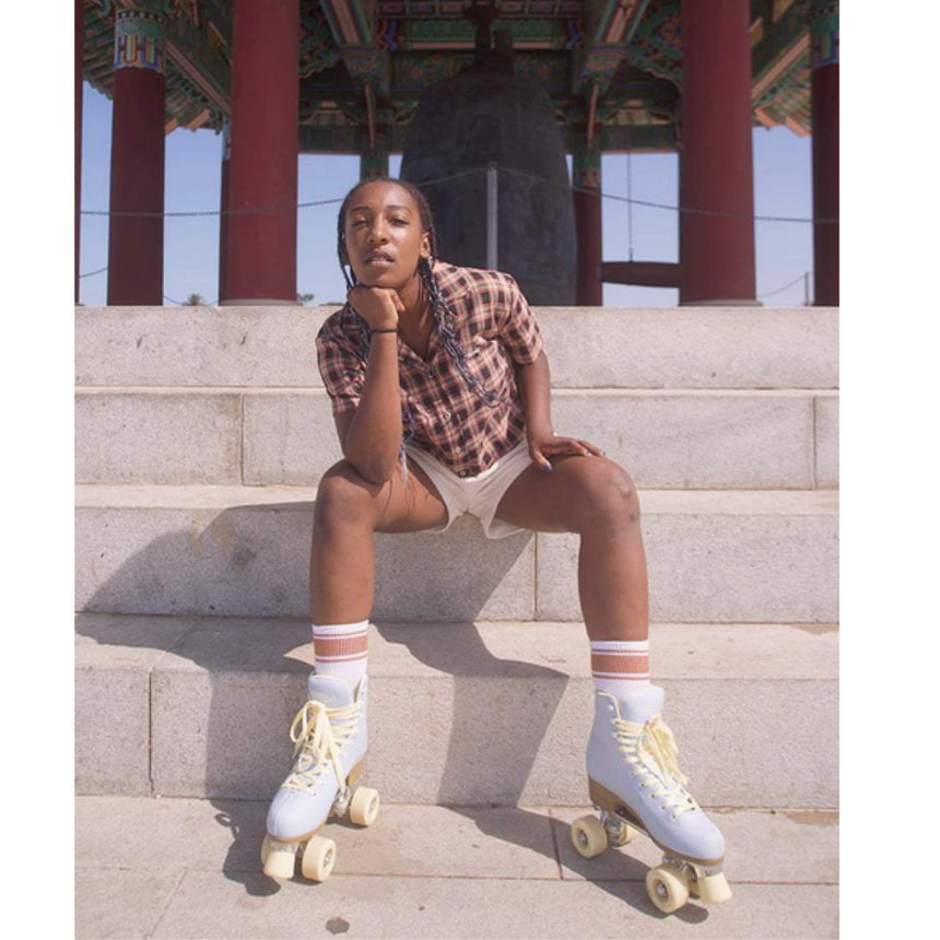 Impala Quad Roller Skates Skates - Sky Blue/Yellow