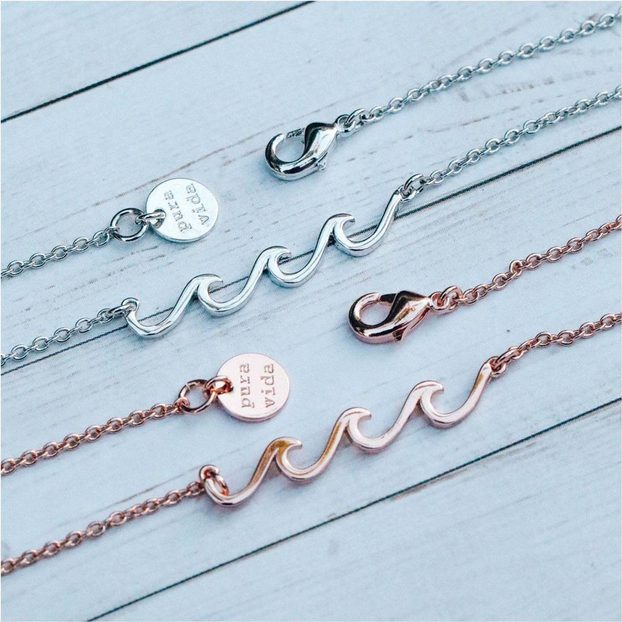 Pura Vida Delicate Wave Necklace