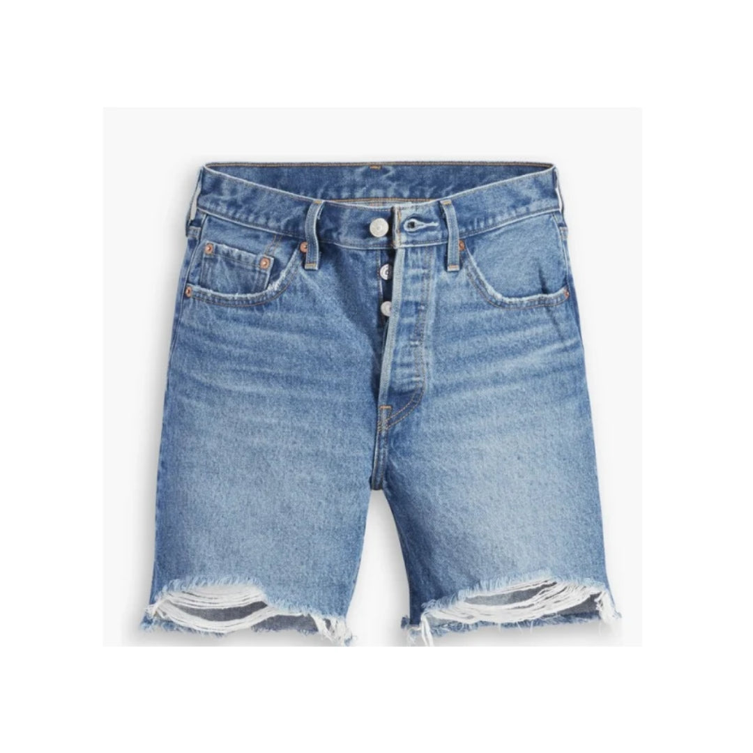 Levis Levis 501 Mid Thigh Short CHARLESTON PICKS 25 Womens Jean Shorts
