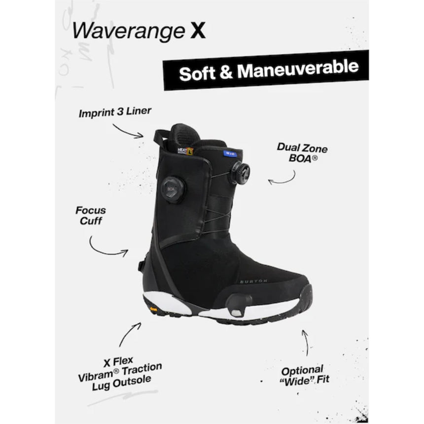 Burton Men's Waverange X Step On® Boots - Iris Bloom Iris Bloom 9 Mens Snowboard Boa Boots 6 to 15 US Mens size