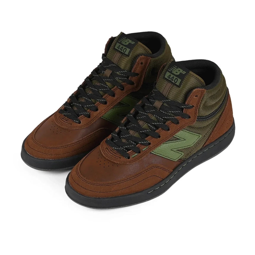 New Balance New Balance Men's Numeric 440 Hi V2 Shoes - Rich Oak Black Multi 8 Mens High Top Shoes 6 to 18