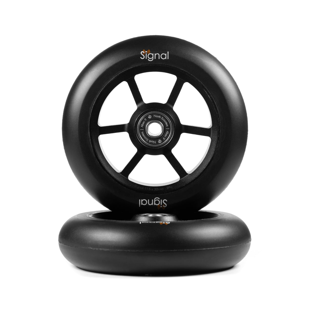 North Scooters North Signal Wheels V3 - 30mm - G7 Matte Black / Black PU 115 x 30mm Scooter Wheels