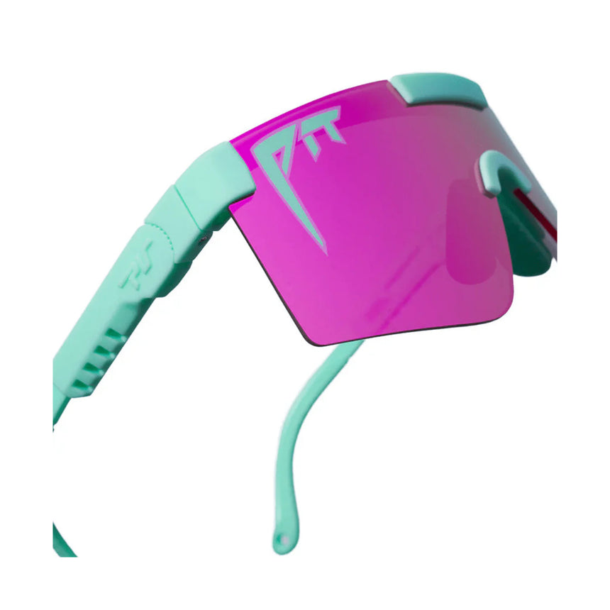 Pit Viper Pit Viper The Oral Exam Original Regular 2.0 Turquoise / Pink Mirror Polarized Mens Sunglasses Sport