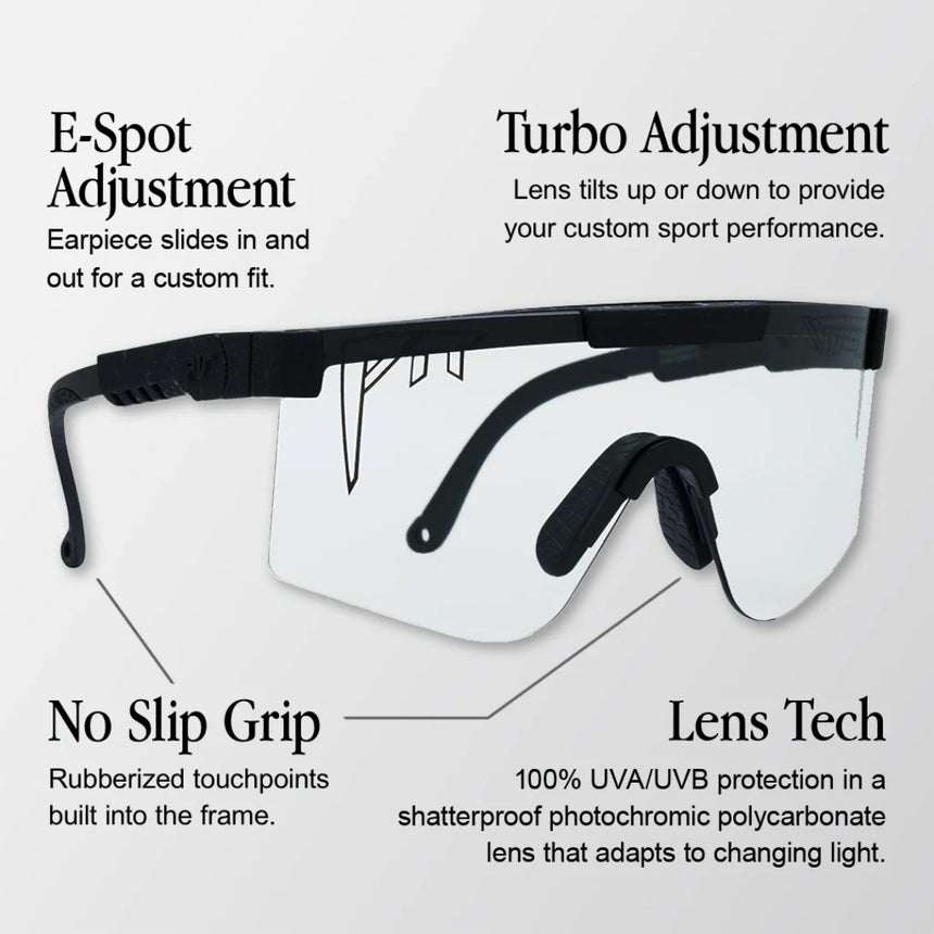 Pit Viper Pit Viper The Originals 2.0 Wide - Photochromic Mens Sunglasses Sport