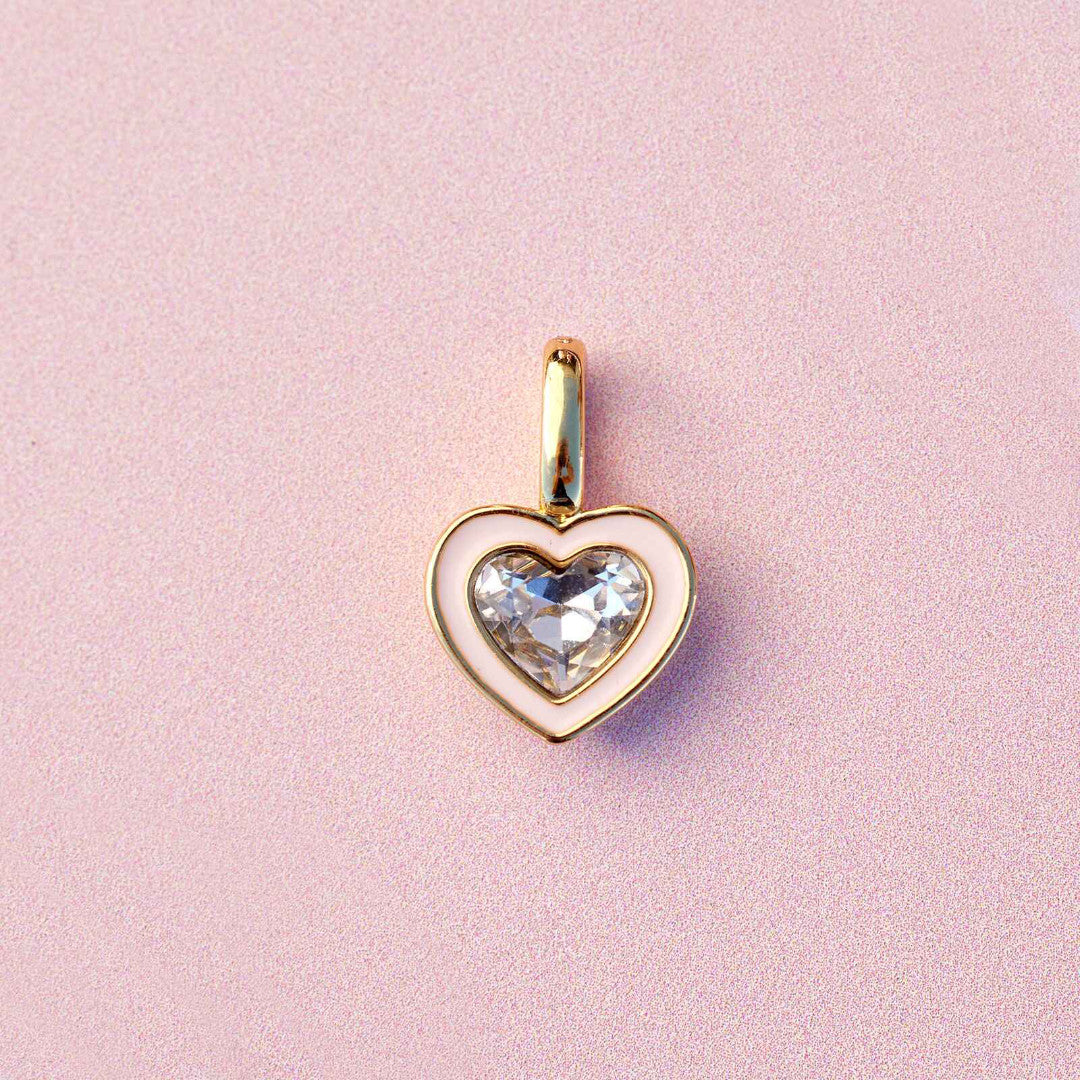 Pura Vida Harper Stone & Enamel Heart Charm