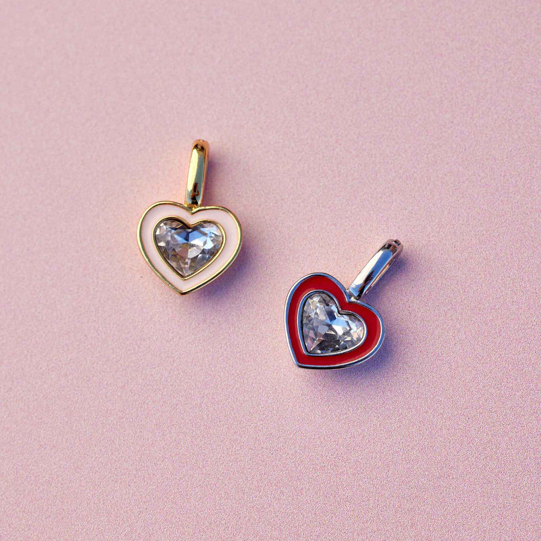 Pura Vida Harper Stone & Enamel Heart Charm