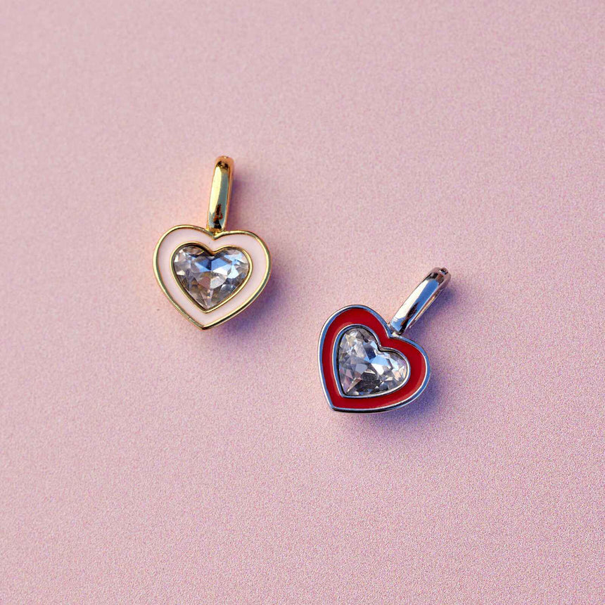 Pura Vida Harper Stone & Enamel Heart Charm