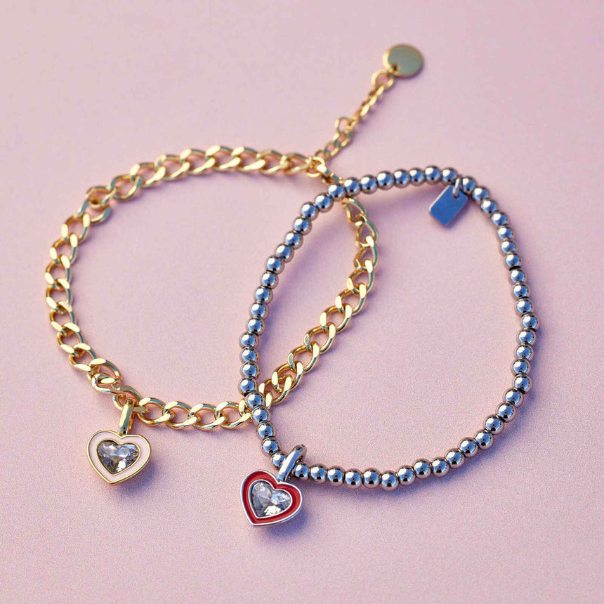 Pura Vida Harper Stone & Enamel Heart Charm