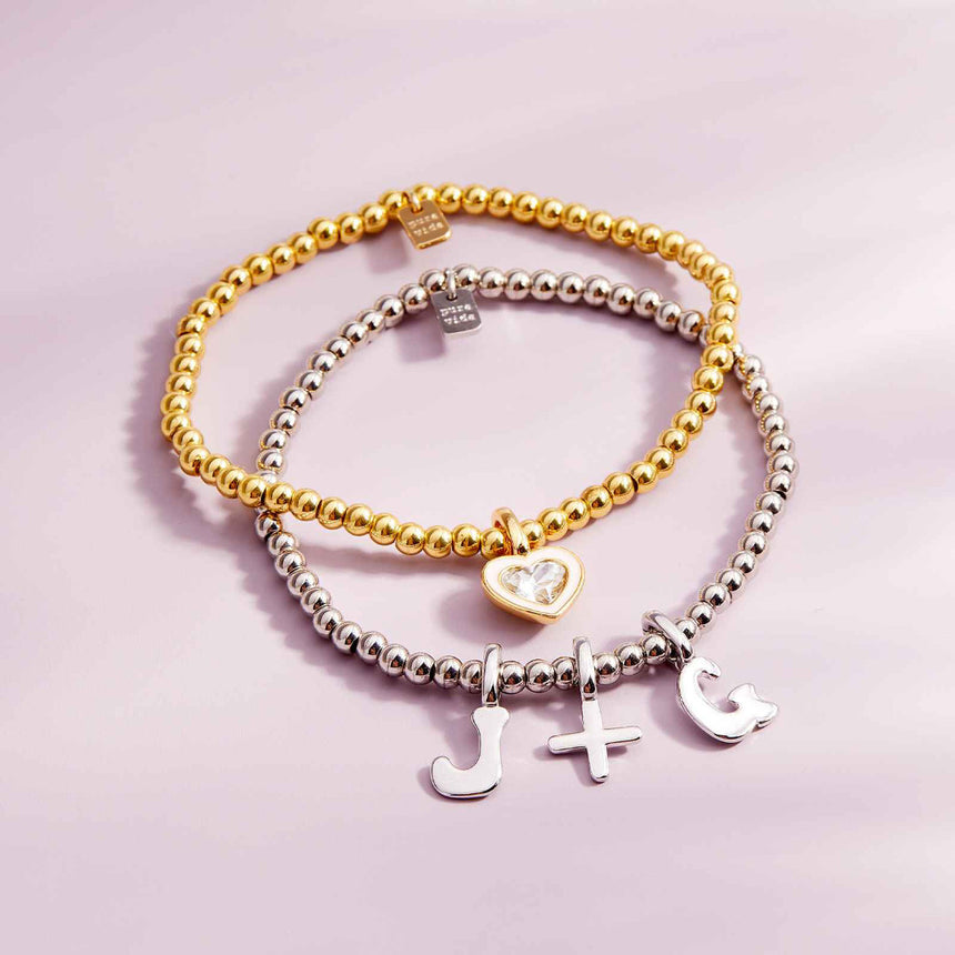 Pura Vida Harper Stone & Enamel Heart Charm