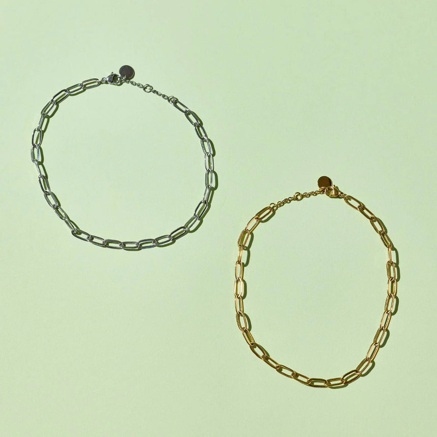 Pura Vida Paperclip Chain Anklet