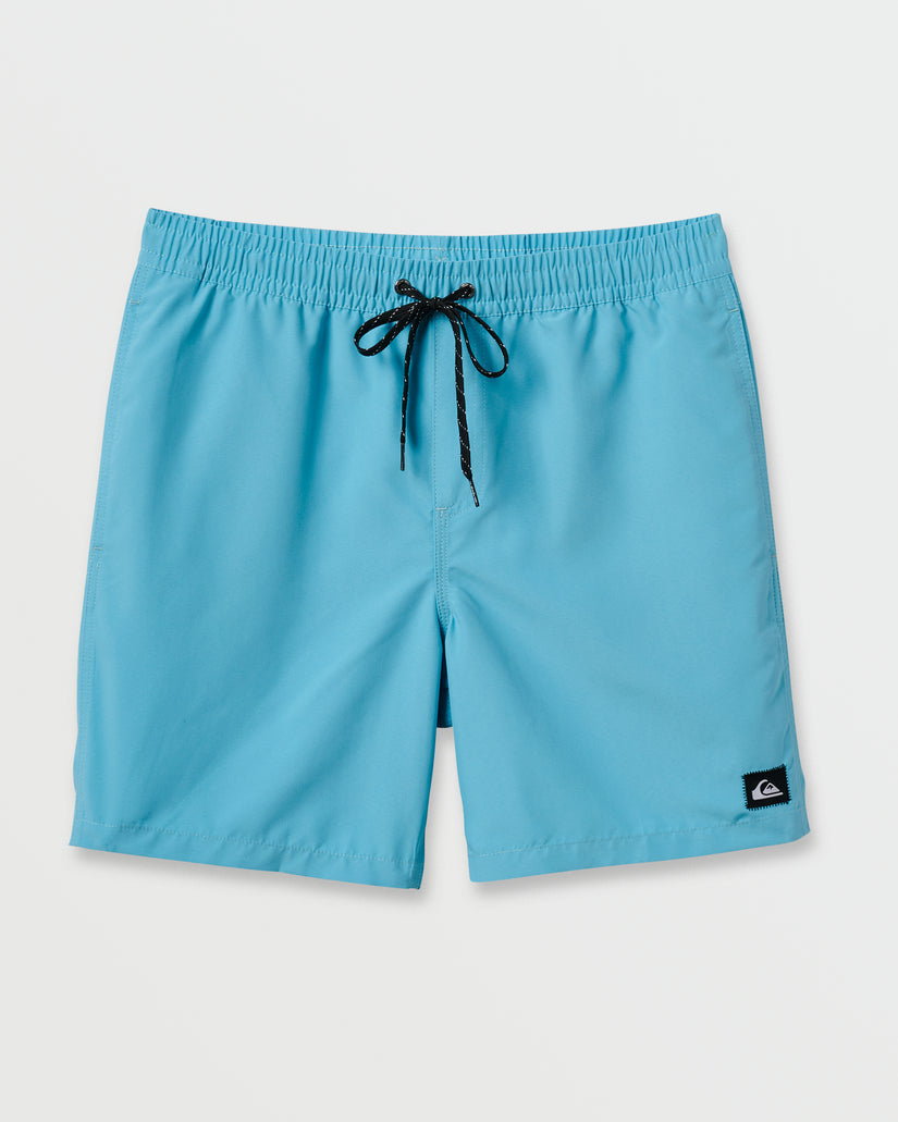 Quiksilver Quiksilver Men's Everyday Solid Volley 17" Marine Blue S Mens Elastic Swim Trunks