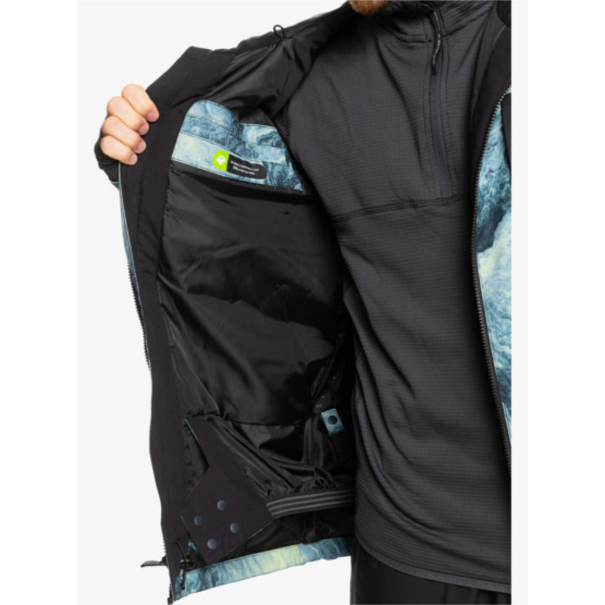 Quiksilver Quiksilver Men's Mission Printed Jacket SPACE STONE CELERY GREEN XS Mens Insulated Snowboard Jacket