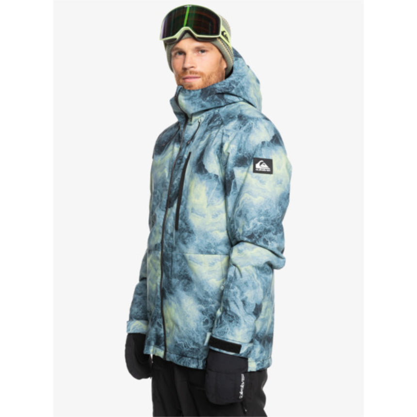 Quiksilver Quiksilver Men's Mission Printed Jacket SPACE STONE CELERY GREEN XS Mens Insulated Snowboard Jacket