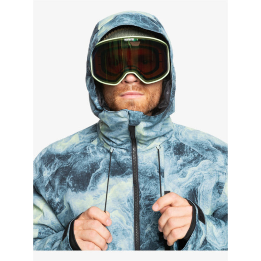 Quiksilver Quiksilver Men's Mission Printed Jacket SPACE STONE CELERY GREEN XS Mens Insulated Snowboard Jacket