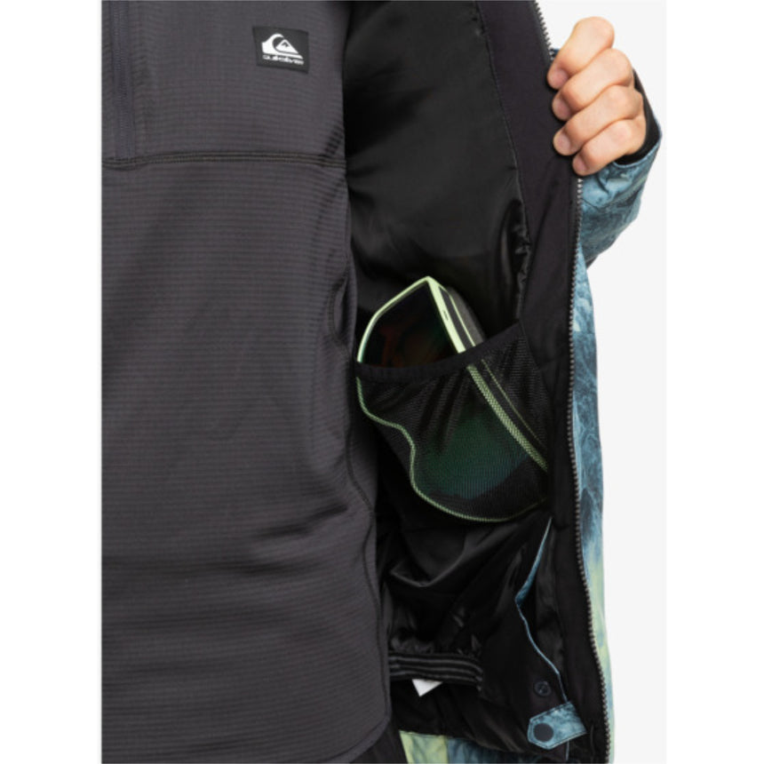 Quiksilver Quiksilver Men's Mission Printed Jacket SPACE STONE CELERY GREEN XS Mens Insulated Snowboard Jacket
