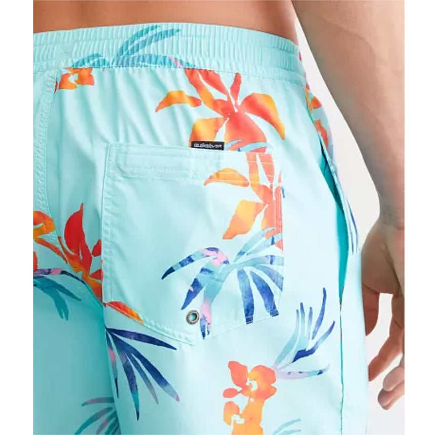Quiksilver Quiksilver Men's SC Mini Paradise Volley Shorts WILD FERN BLACK S Mens Elastic Swim Trunks