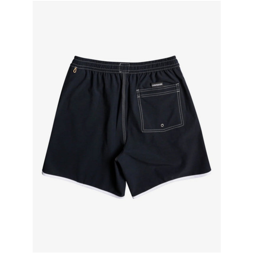 Quiksilver Quiksilver Men's Original Scalloped Volley 17NB Shorts Black S Mens Elastic Swim Trunks