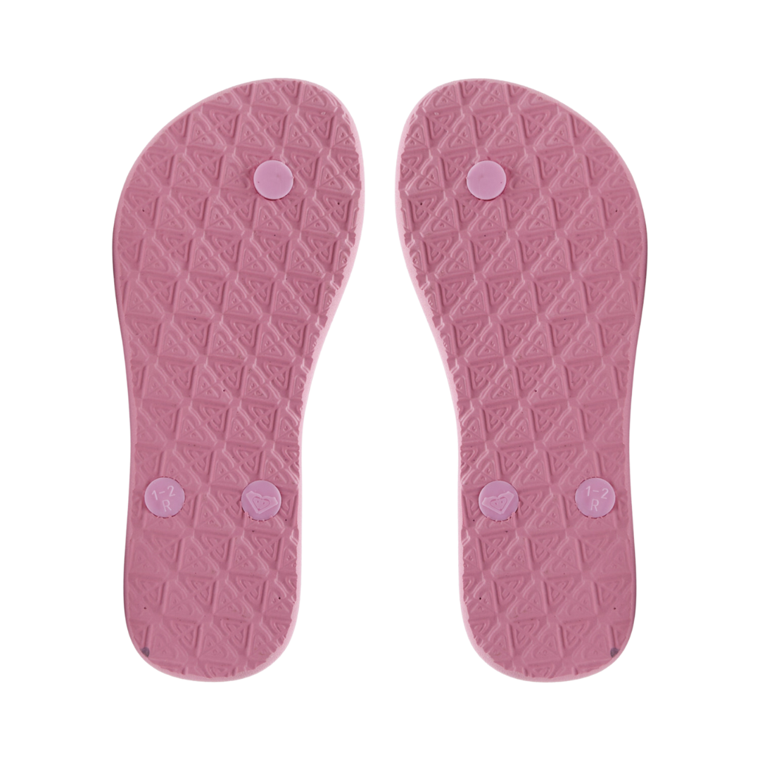 Roxy Girls RG Viva Stamp II Flip Flops - Crazy Pink/ Blue Radiance