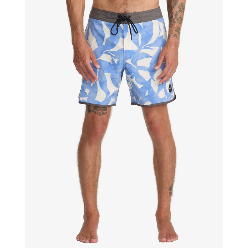 RVCA RVCA Freeport Board Shorts 16" Blue Fusion 28 Mens Elastic Swim Trunks